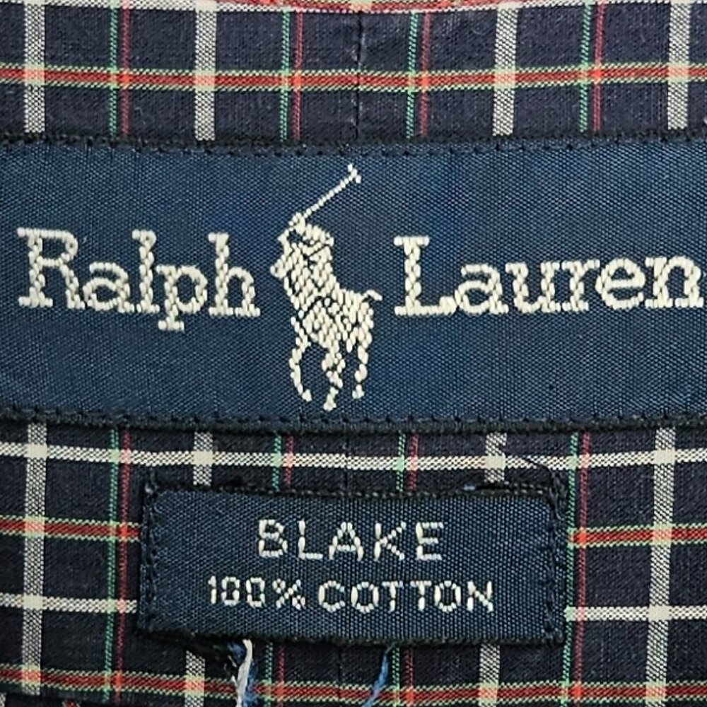 Ralph Lauren Blake Blue Plaid Button Down Dress Shirt - Picture 4 of 6